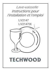 Mode d’emploi Techwood LV2147IX Lave-vaisselle