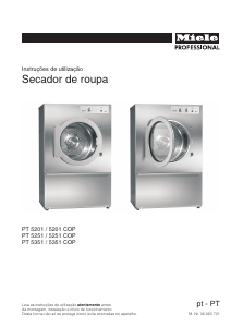 Manual Miele PT 5201 G Máquina de secar roupa