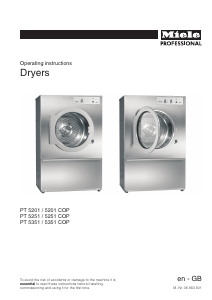Manual Miele PT 5351 G Dryer