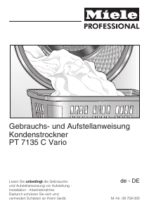 Bedienungsanleitung Miele PT 7135 C Vario Trockner