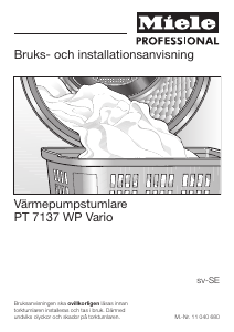 Bruksanvisning Miele PT 7137 WP Vario Torktumlare