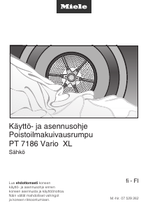 Käyttöohje Miele PT 7186 Vario Kuivausrumpu