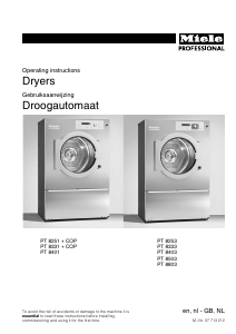 Manual Miele PT 8251 COP EL Dryer