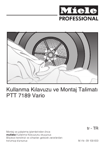 Kullanım kılavuzu Miele PTT 7189 Vario Kurutma makinesi