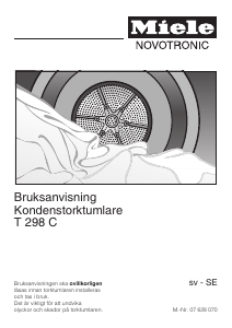 Bruksanvisning Miele T 298 C Torktumlare