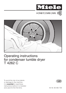 Manual Miele T 4262 C Dryer