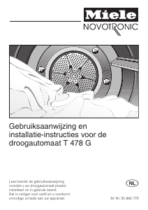 Handleiding Miele T 478 G Wasdroger
