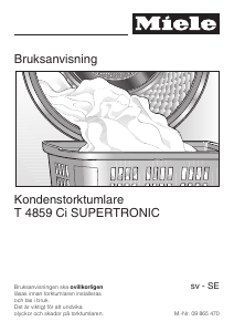 Bruksanvisning Miele T 4859 Ci Torktumlare