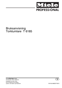 Bruksanvisning Miele T 6185 NI EL Torktumlare