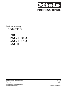 Bruksanvisning Miele T 6251 Torktumlare