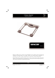 Manual Sencor SBS 111 Cântar