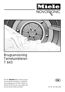 Brugsanvisning Miele T 643 Tørretumbler