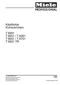 Käyttöohje Miele T 6551 Kuivausrumpu