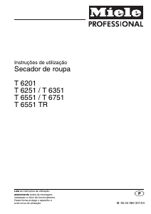 Manual Miele T 6751 Máquina de secar roupa