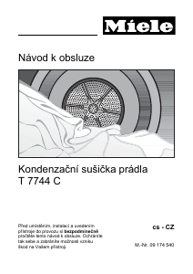 Manuál Miele T 7744 C Sušák