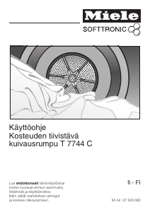 Käyttöohje Miele T 7744 C Kuivausrumpu