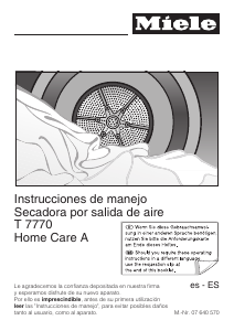 Manual de uso Miele T 7770 HomeCare A Secadora