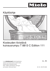 Käyttöohje Miele T 8813 C Edition 111 Kuivausrumpu