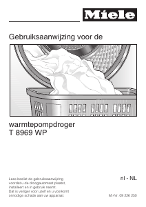 Handleiding Miele T 8969 WP EcoComfort Wasdroger