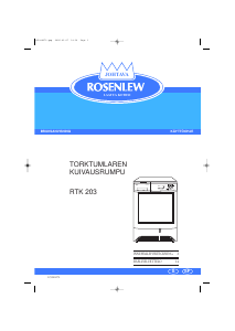 Käyttöohje Rosenlew RTK203 Kuivausrumpu