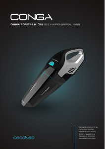 Manual Cecotec Conga Popstar Micro 18.5 V Animal Hand Aspirador de mão
