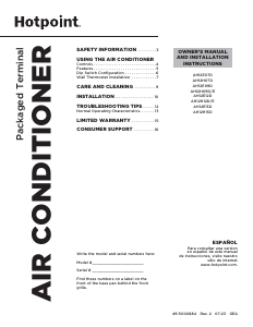 Mode d’emploi Hotpoint AH12E15D5B Climatiseur