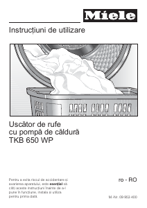 Manual Miele TKB 650 WP Eco Uscător