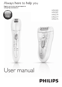 Brugsanvisning Philips HP6575 SatinPerfect Epilator