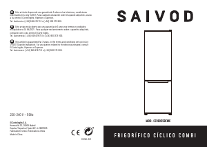 Manual de uso Saivod CC18055DFWE Frigorífico combinado