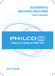 Bruksanvisning Philco PLD 1061 M Tvättmaskin