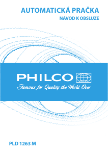 Manuál Philco PLD 1263 M Pračka