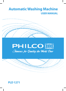 Manual Philco PLD 1271 Washing Machine