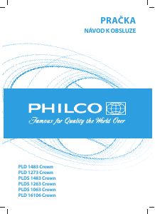 Manuál Philco PLD 1483 Crown Pračka