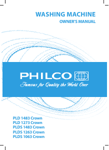 Návod Philco PLDS 1063 Crown Práčka