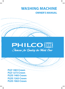 Bruksanvisning Philco PLDS 1483 Crown Tvättmaskin
