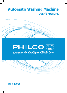 Manual Philco PLF 10 1 Washing Machine