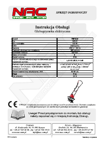 Instrukcja NAC TIE75-W Kultywator