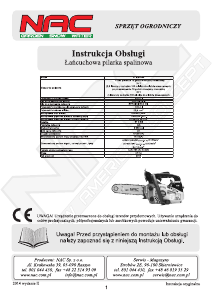 Instrukcja NAC TT-CS2500 Piła łańcuchowa