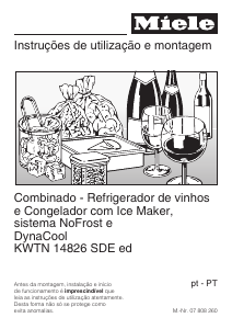 Manual Miele KWTN 14826 SDE Frigorífico combinado
