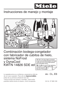Manual de uso Miele KWTN 14826 SDE Frigorífico combinado
