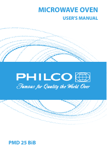 Manuál Philco PMD 25 BiB Mikrovlnná trouba