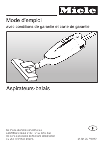 Mode d’emploi Miele S 143 Aspirateur