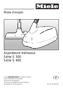 Mode d’emploi Miele S 312i Aspirateur