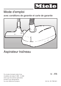 Mode d’emploi Miele S 381 Aspirateur