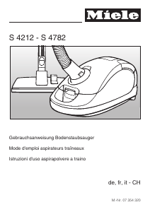 Mode d’emploi Miele S 4282 Aspirateur