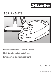 Mode d’emploi Miele S 536 Aspirateur