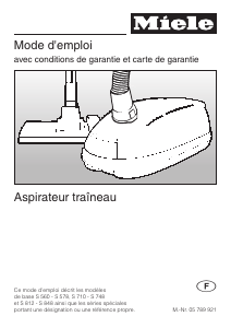 Mode d’emploi Miele S 716 Aspirateur