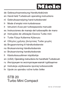Manuale Miele S 8520 Aspirapolvere