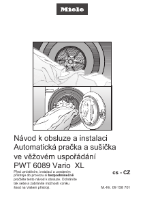Manuál Miele PWT 6089 Vario Pračka se sušičkou
