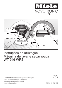 Manual Miele WT 946 WPS Máquina de lavar e secar roupa